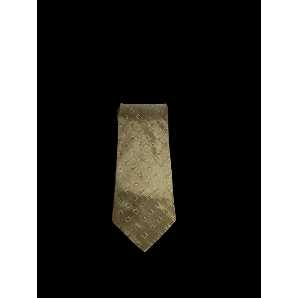 Banana Republic Vtg Tone On Tone Champagne Tie 100% Silk Made in Italy Necktie